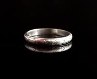 Art Deco Platinum Wedding Band, Engraved (7 of 10) Art Deco Platinum Wedding Band, Engraved (7 of 10)