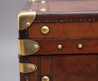 Pair of 20th Century Leather Bound ex Army Trunks in Excellent Condition (11 of 11) Pair of 20th Century Leather Bound ex Army Trunks in Excellent Condition (11 of 11)