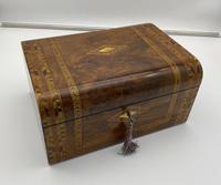 Victorian Inlaid Walnut & Tunbridge Ware Jewellery Box (8 of 14) Victorian Inlaid Walnut & Tunbridge Ware Jewellery Box (8 of 14)