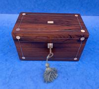 William IV Rosewood Twin Section Tea Caddy with Mother of Pearl Inlay (12 of 14) William IV Rosewood Twin Section Tea Caddy with Mother of Pearl Inlay (12 of 14)