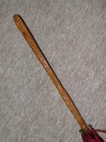Vintage Hand Carved Handled Umbrella With Burgundy Canopy & Tassel (13 of 13) Vintage Hand Carved Handled Umbrella With Burgundy Canopy & Tassel (13 of 13)