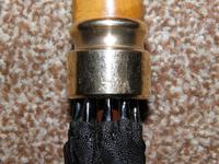 Antique 18 Carat Gold Plate Black Cotton Canopy Umbrella W/Whangee Bamboo Handle (10 of 12) Antique 18 Carat Gold Plate Black Cotton Canopy Umbrella W/Whangee Bamboo Handle (10 of 12)