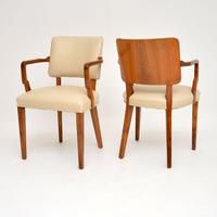 Pair of Vintage Art Deco Walnut Armchairs (4 of 9) Pair of Vintage Art Deco Walnut Armchairs (4 of 9)