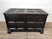Antique Rare 17th Century Oak Coffer with Block Paw Feet (M-716) (14 of 16) Antique Rare 17th Century Oak Coffer with Block Paw Feet (M-716) (14 of 16)