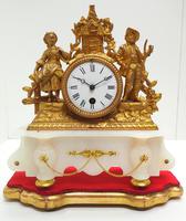 Stunning Complete French Mantel Clock Under Dome with Base Figural Mantle Clock. (10 of 10) Stunning Complete French Mantel Clock Under Dome with Base Figural Mantle Clock. (10 of 10)