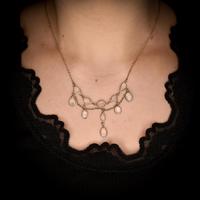 Antique Moonstone Sterling Silver Drop Fringe Festoon Necklace (7 of 8) Antique Moonstone Sterling Silver Drop Fringe Festoon Necklace (7 of 8)