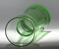Green, panel-moulded Victorian hyacinth vase, (2 of 3) Green, panel-moulded Victorian hyacinth vase, (2 of 3)