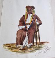 1878 Watercolour of an Arab of Bussorah (basra) (2 of 2) 1878 Watercolour of an Arab of Bussorah (basra) (2 of 2)