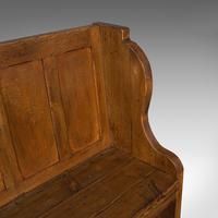 Antique Two Seat Settle, English, Oak, Pine, Ecclesiastic, Pew, Bench, Victorian (10 of 10) Antique Two Seat Settle, English, Oak, Pine, Ecclesiastic, Pew, Bench, Victorian (10 of 10)