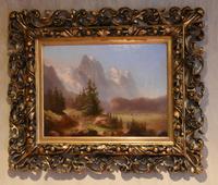 Swiss Alpine scene oil painting (7 of 8) Swiss Alpine scene oil painting (7 of 8)