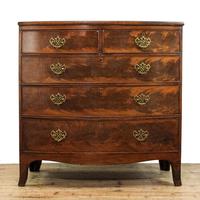 Antique Mahogany Bow Front Chest of Drawers