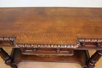 Antique Oak Victorian Shaped Sideboard Server (14 of 15) Antique Oak Victorian Shaped Sideboard Server (14 of 15)