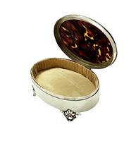 Sterling Silver & Tortoiseshell 5" Trinket Box - Mappin & Webb 1931 (8 of 10) Sterling Silver & Tortoiseshell 5" Trinket Box - Mappin & Webb 1931 (8 of 10)