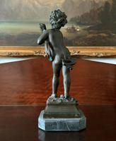 Fine Large 19th Century Antique Solid Bronze Cherub Sculpture Statue Figurine (4 of 13) Fine Large 19th Century Antique Solid Bronze Cherub Sculpture Statue Figurine (4 of 13)