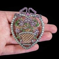 Antique Edwardian Suffragette Paste Heart & Flower Basket Brooch c.1910 (6 of 7) Antique Edwardian Suffragette Paste Heart & Flower Basket Brooch c.1910 (6 of 7)