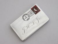 Victorian Patented American Sterling Silver & Enamel Envelope Form Double Stamp Case (2 of 8) Victorian Patented American Sterling Silver & Enamel Envelope Form Double Stamp Case (2 of 8)