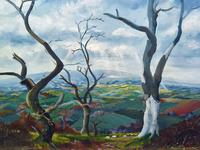 Modern British Oil Painting Landscape, Roger Oulton - Manner of Paul Nash (3 of 5) Modern British Oil Painting Landscape, Roger Oulton - Manner of Paul Nash (3 of 5)