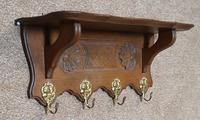 Small Continental Carved Oak Hanging Coat Rack (3 of 7) Small Continental Carved Oak Hanging Coat Rack (3 of 7)