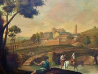 HUGE '17thc Old Master Manner' Original signed Italianate Landscape Oil Painting (10 of 16) HUGE '17thc Old Master Manner' Original signed Italianate Landscape Oil Painting (10 of 16)