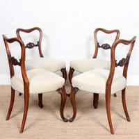 4 Walnut Balloon Dining Chairs 19th Century (7 of 12) 4 Walnut Balloon Dining Chairs 19th Century (7 of 12)