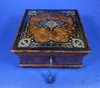 Victorian French Burr Cedar Jewellery Box with ebonised fruitwood and original interior (2 of 13) Victorian French Burr Cedar Jewellery Box with ebonised fruitwood and original interior (2 of 13)