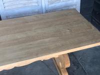 Large French Bleached Oak Trestle Farmhouse Dining Table (13 of 14) Large French Bleached Oak Trestle Farmhouse Dining Table (13 of 14)