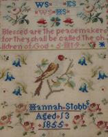 Antique Needlework Sampler Hannah Stobbs 1855 (2 of 4) Antique Needlework Sampler Hannah Stobbs 1855 (2 of 4)