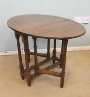 Antique Oak Drop Leaf Gateleg Occasional Table (5 of 10) Antique Oak Drop Leaf Gateleg Occasional Table (5 of 10)