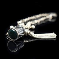 Antique Victorian Sterling Silver Albertina Albert Watch Chain Bracelet with Tassel and Drum Charm (8 of 14) Antique Victorian Sterling Silver Albertina Albert Watch Chain Bracelet with Tassel and Drum Charm (8 of 14)