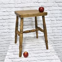 19th Century Kitchen Stool with Sycamore Seat (2 of 5) 19th Century Kitchen Stool with Sycamore Seat (2 of 5)