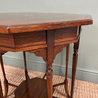 Striking Figured Rosewood Victorian Inlaid Antique Occasional Table (7 of 7) Striking Figured Rosewood Victorian Inlaid Antique Occasional Table (7 of 7)