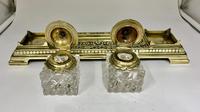 Victorian Brass Inkwell Desk Companion c.1875 (3 of 9) Victorian Brass Inkwell Desk Companion c.1875 (3 of 9)