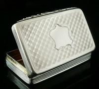 Sterling Silver Snuff Box, Francis Clark, Antique Birmingham 1843
