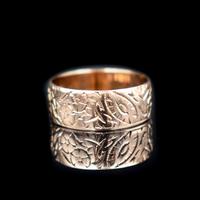 Antique Fancy Engraved Floral Patterned 9ct 9K Gold Stacking Band Ring (5 of 9) Antique Fancy Engraved Floral Patterned 9ct 9K Gold Stacking Band Ring (5 of 9)
