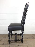 Antique 19th Century Carved Chair with Leather Seat (M-193) (3 of 14) Antique 19th Century Carved Chair with Leather Seat (M-193) (3 of 14)