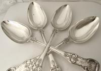 Rare Set of Four Antique Silver King’s Pattern Serving Spoons Andrew Allison GLASGOW 1831 (8 of 9) Rare Set of Four Antique Silver King’s Pattern Serving Spoons Andrew Allison GLASGOW 1831 (8 of 9)