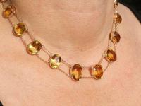 124.21ct Citrine & 9ct Rose Gold Riviere Necklace - Antique c.1890 (9 of 9) 124.21ct Citrine & 9ct Rose Gold Riviere Necklace - Antique c.1890 (9 of 9)