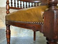 Exceptional 19thc Antique Mahogany Upholstered Library Captains Desk Armchair (2 of 12) Exceptional 19thc Antique Mahogany Upholstered Library Captains Desk Armchair (2 of 12)