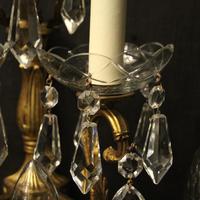 French Pair of Bronze & Crystal 5 Arm Antique Wall Lights (7 of 10) French Pair of Bronze & Crystal 5 Arm Antique Wall Lights (7 of 10)
