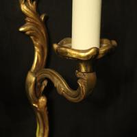 French Pair Of Single Gilded Antique Wall Lights (4 of 10) French Pair Of Single Gilded Antique Wall Lights (4 of 10)