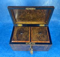 Victorian Tunbridge Ware Twin Section Tea Caddy (15 of 18) Victorian Tunbridge Ware Twin Section Tea Caddy (15 of 18)