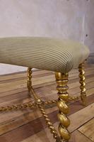 19th Century French Square Giltwood & Upholstered Stool Ottoman - Table (9 of 10) 19th Century French Square Giltwood & Upholstered Stool Ottoman - Table (9 of 10)