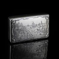 Antique Imperial Russian Silver Niello Snuff Box Naval Ship Battle Scene - T.Botkov 1855 (7 of 16) Antique Imperial Russian Silver Niello Snuff Box Naval Ship Battle Scene - T.Botkov 1855 (7 of 16)