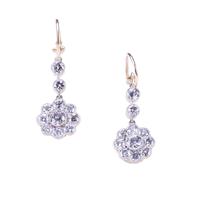 Antique Edwardian 1.40 Carat Diamond Daisy Cluster Drop Earrings Circa 1900’s Antique Edwardian 1.40 Carat Diamond Daisy Cluster Drop Earrings Circa 1900’s