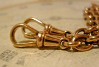 Victorian Pocket Watch Chain 1890s Antique 18ct Rose Rolled Gold Albert With T Bar (10 of 10) Victorian Pocket Watch Chain 1890s Antique 18ct Rose Rolled Gold Albert With T Bar (10 of 10)