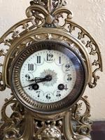 Antique French Gilded Bronze 8 Day Striking Garniture Set / Mantel Clock (9 of 9) Antique French Gilded Bronze 8 Day Striking Garniture Set / Mantel Clock (9 of 9)