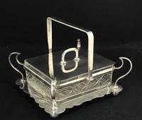 Late Victorian Silver Plated and Glass Sardine Dish. (3 of 5) Late Victorian Silver Plated and Glass Sardine Dish. (3 of 5)