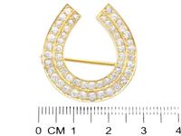 2.36ct Diamond & 9ct Yellow Gold Horseshoe Brooch - Antique c.1890 (7 of 9) 2.36ct Diamond & 9ct Yellow Gold Horseshoe Brooch - Antique c.1890 (7 of 9)