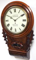 Rare Antique Drop Dial Wall Clock 8 Day Single Fusee Movement Signed John Griffith Carnarvon (5 of 5) Rare Antique Drop Dial Wall Clock 8 Day Single Fusee Movement Signed John Griffith Carnarvon (5 of 5)