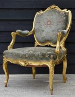 Beautiful Matched Pair of Fine Quality French Gilt Armchairs c.1900 (3 of 16) Beautiful Matched Pair of Fine Quality French Gilt Armchairs c.1900 (3 of 16)